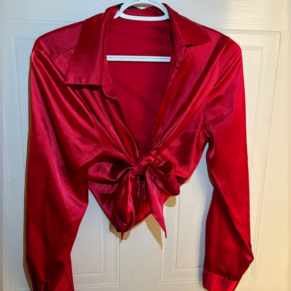 Hot pink blouse